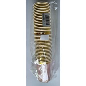 Pink Paper Cups with Gold Scalloped Border 9oz 40 Pcs Biodegradable Party Cup